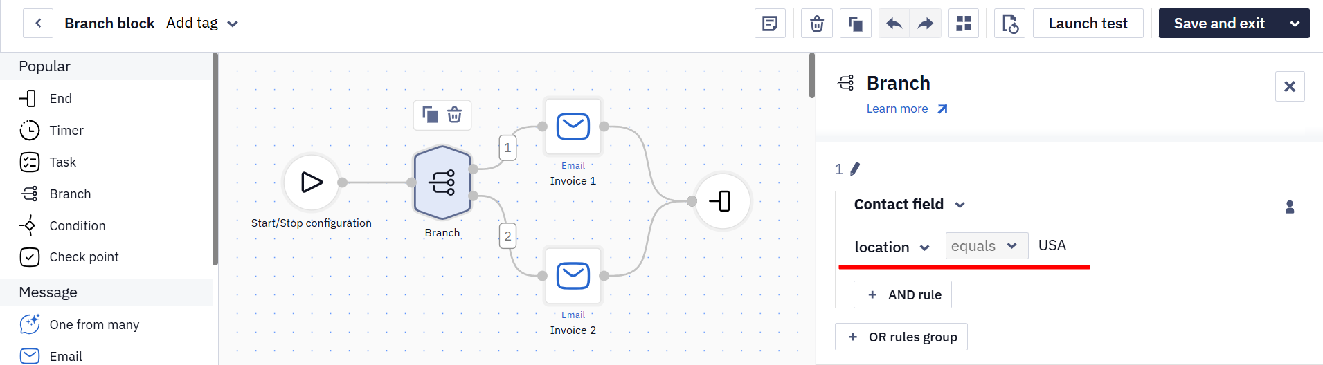 Contact fields