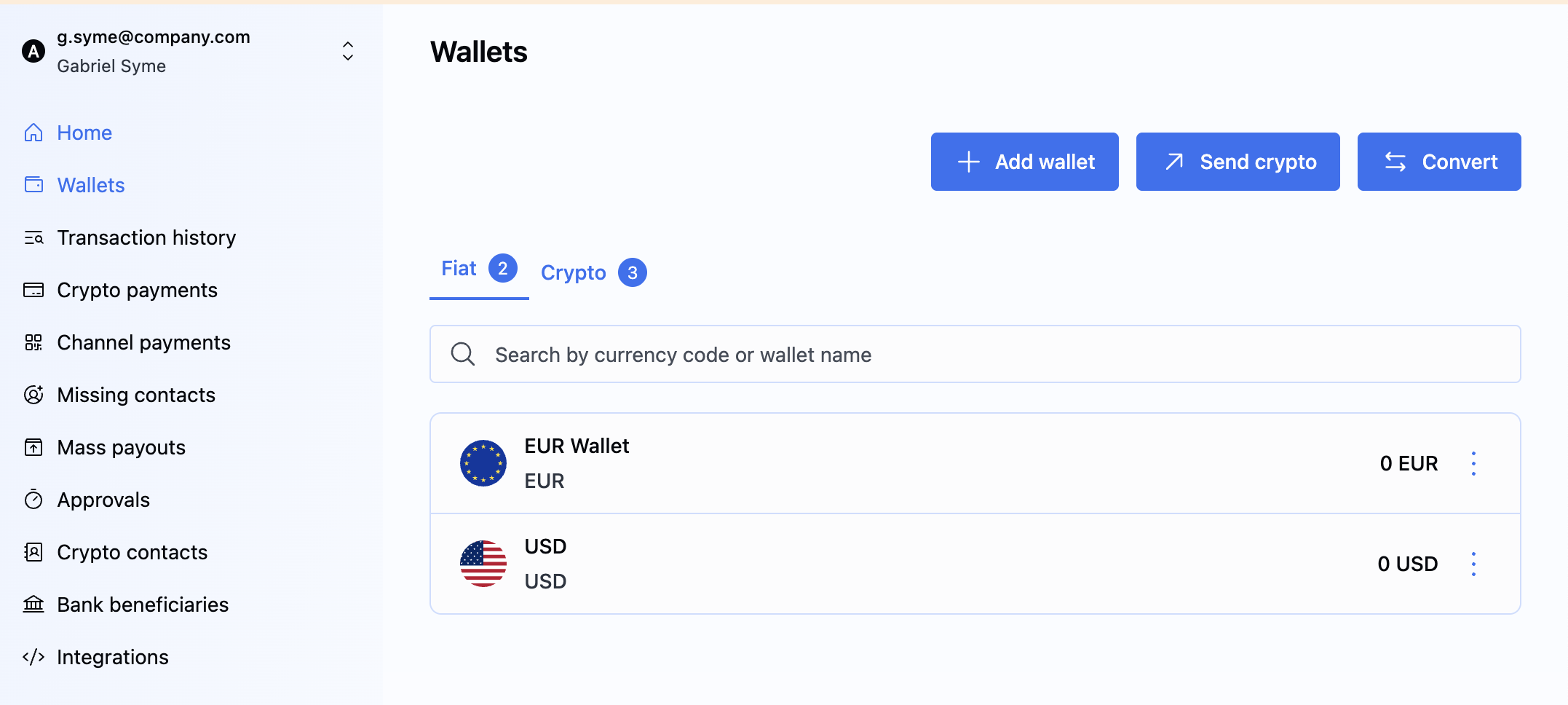Add a wallet
