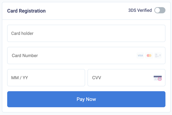 Virtual terminal with the 3Ds Verified option deselected