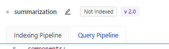 The query pipeline tab open