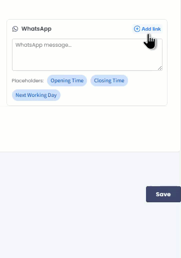 Screenshot with adding a link