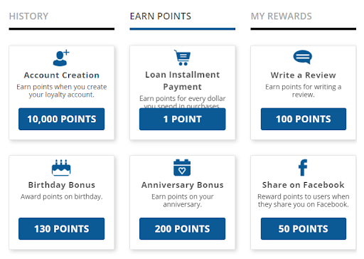 Earn points