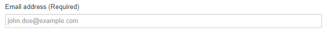 Screenshot of a Text form element rendered on a page where visitors enter single-line text