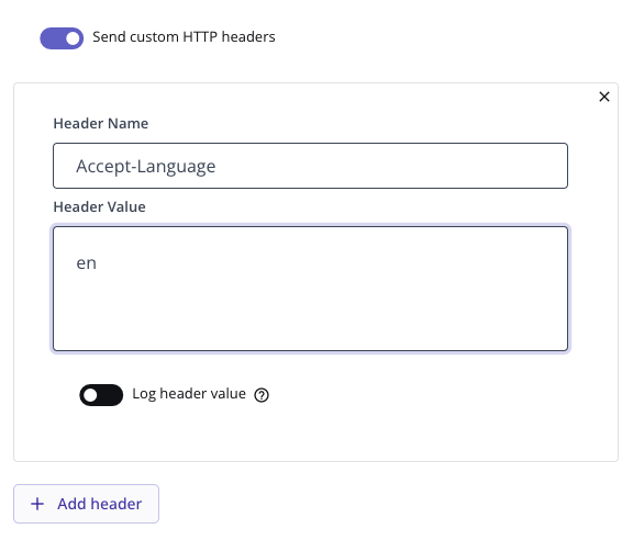 Adding a custom HTTP header