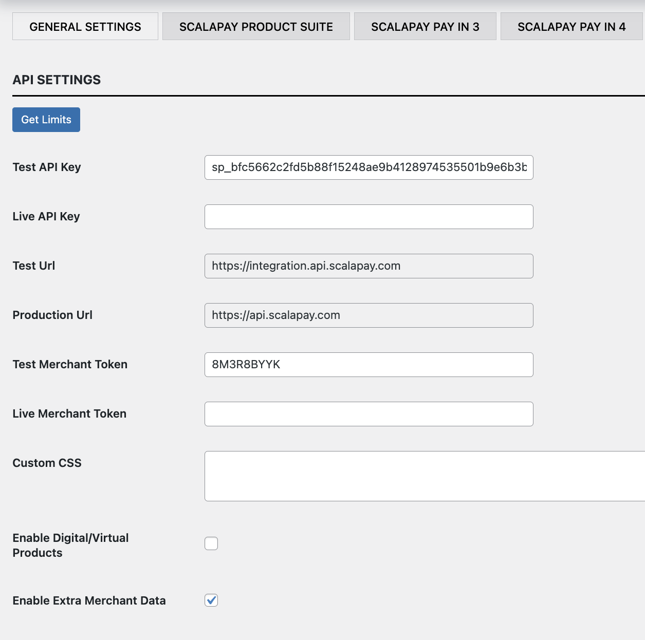 General settings