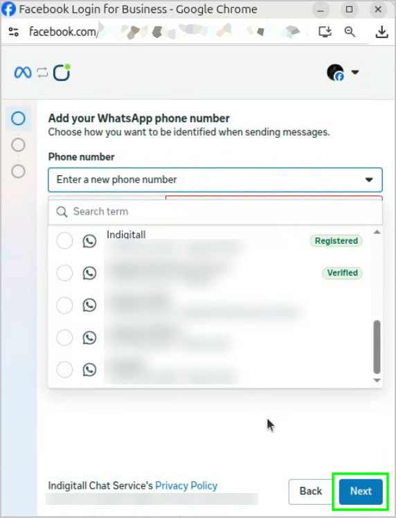 existing phone numbers