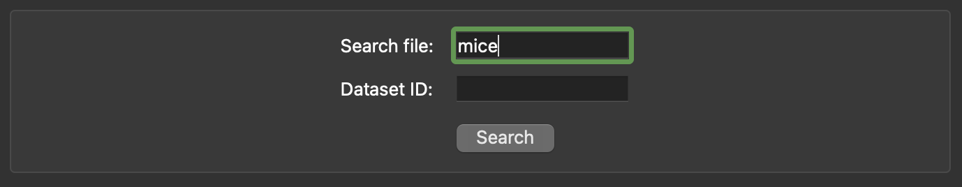 Figure 2: Python client search tool with a search term of _mice_. 
