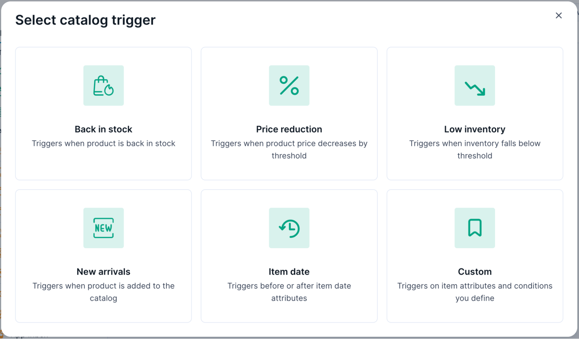 Available trigger types.