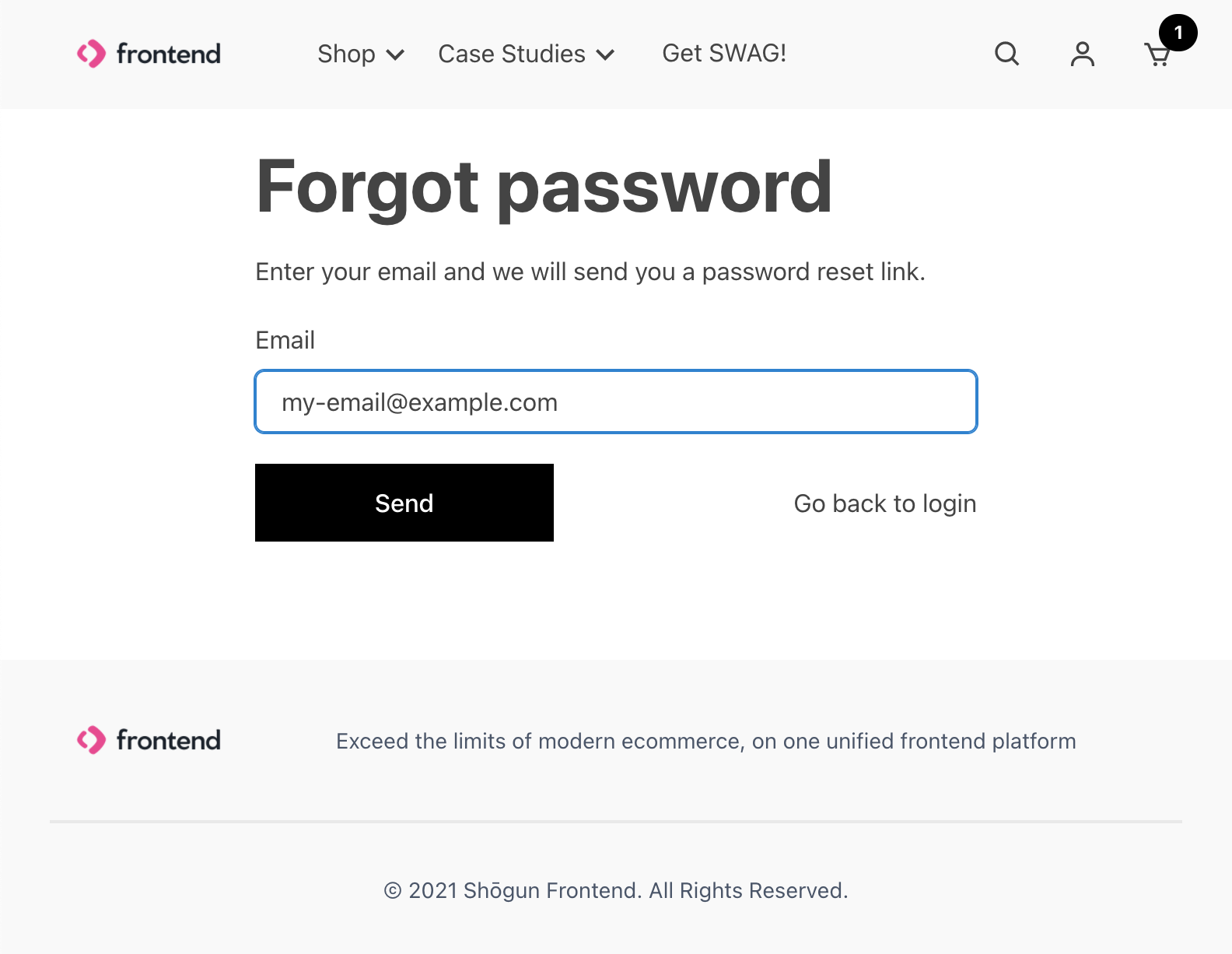 Forgot password page example