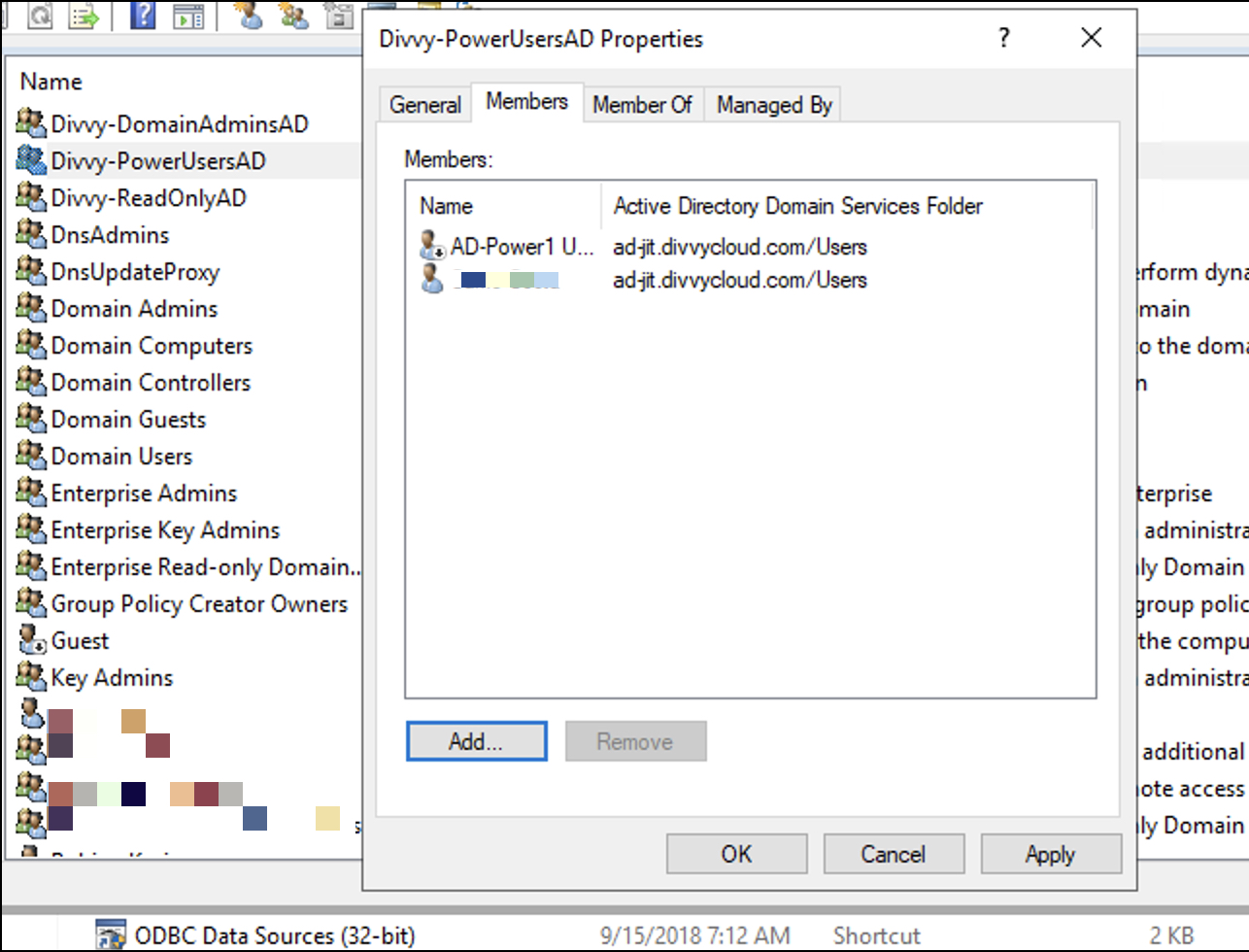 Active Directory Group Example (members list)