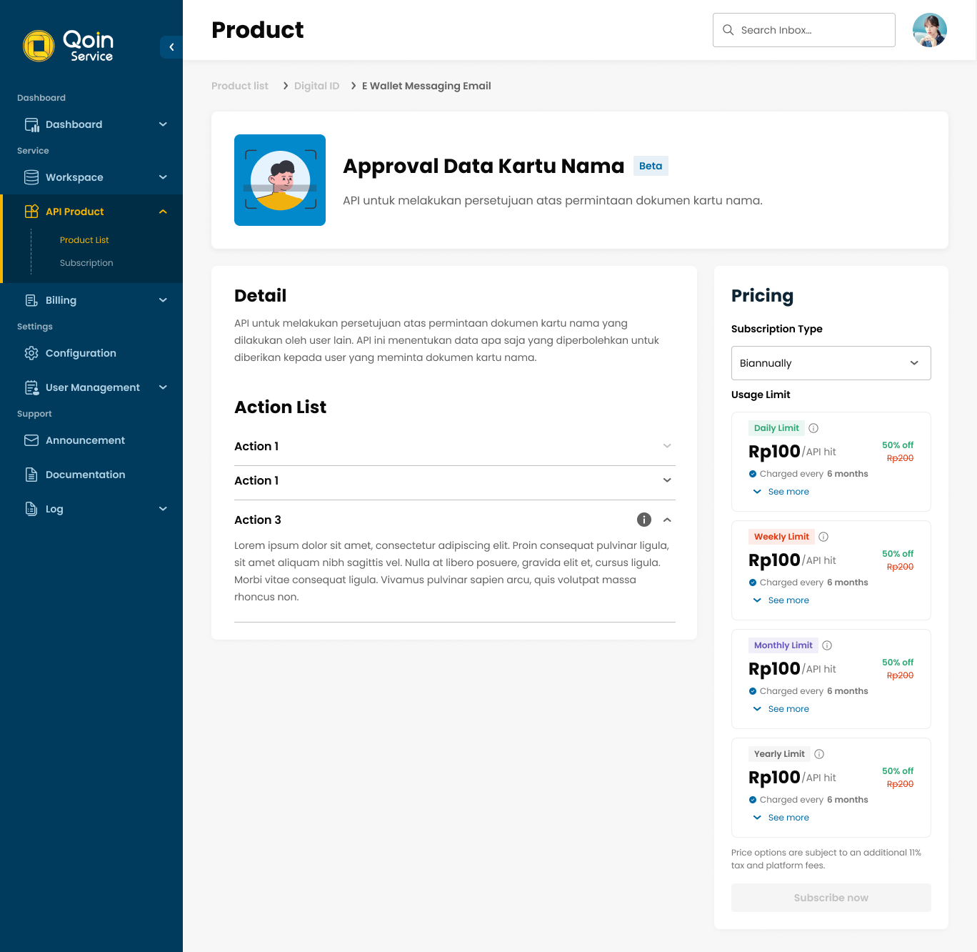 Detail API Service