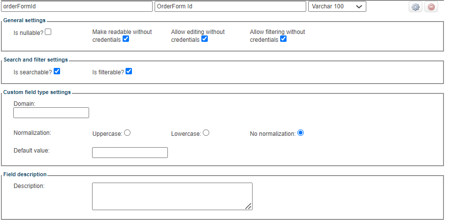 order form id