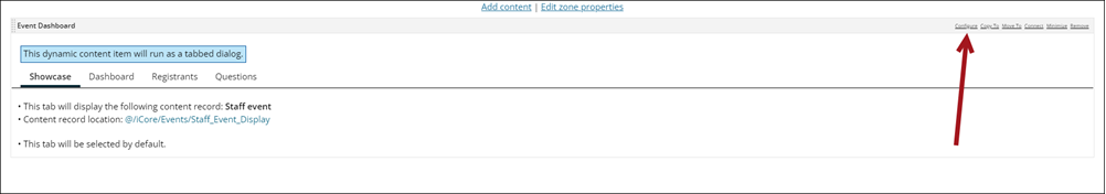 Select configure.