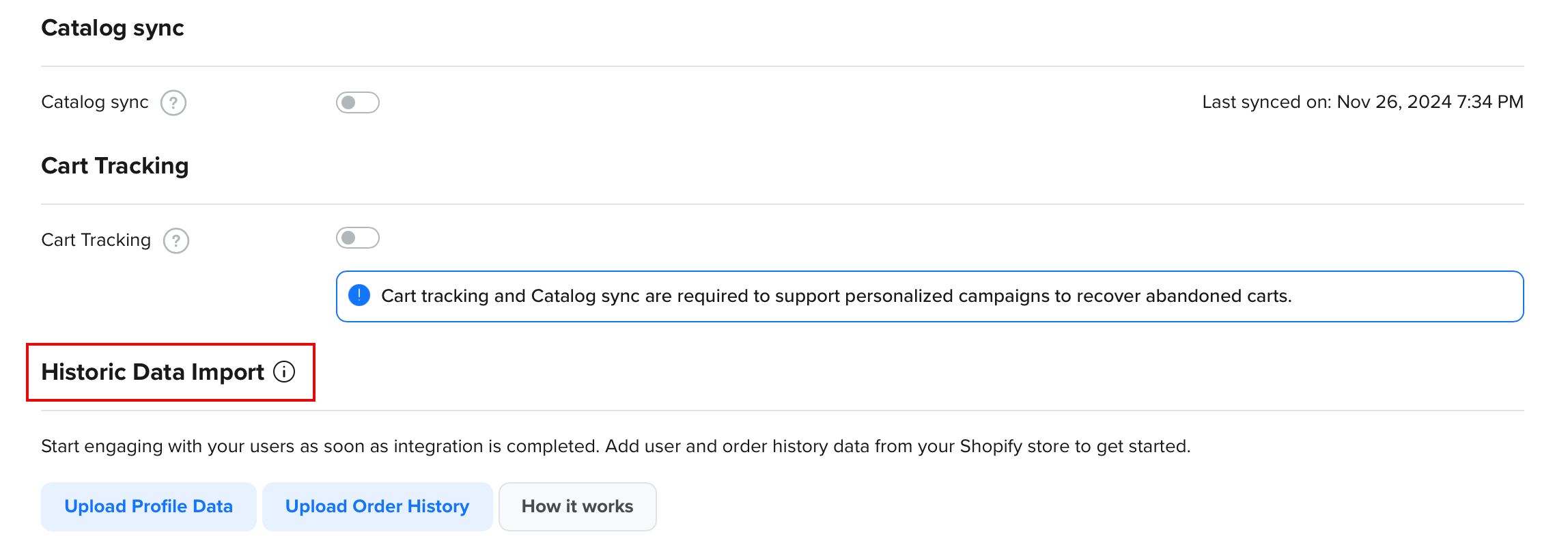 Historical Data Import