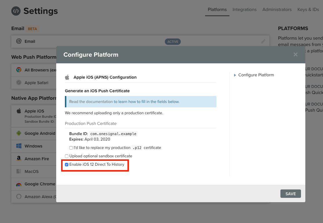 OneSignal_dashbaord_ios_settings_direct_to_history.png