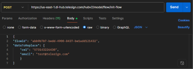 A screenshot showing flow activation is confirmed.