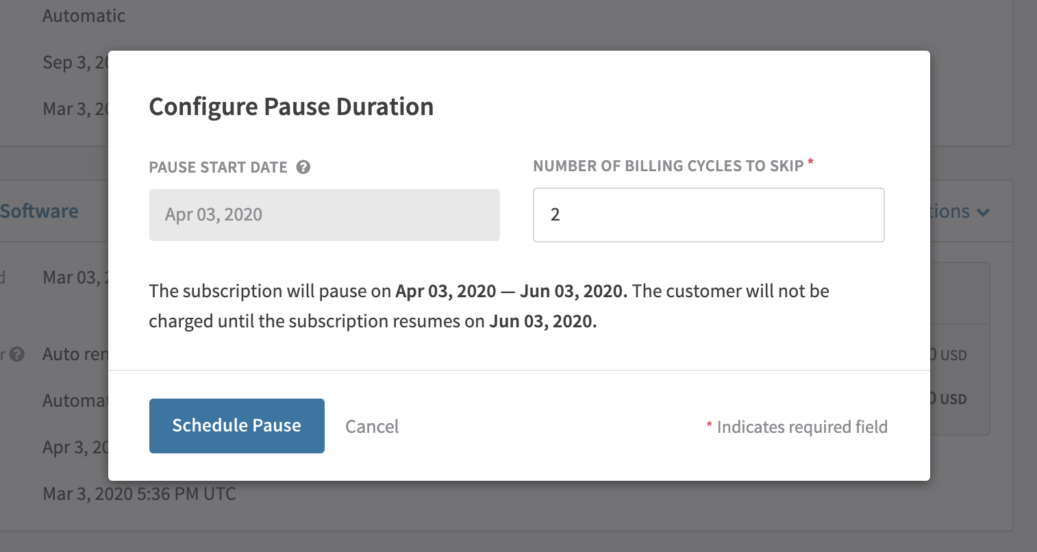 Billing Cycle Configuration