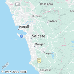 Map of Goa with labels in English