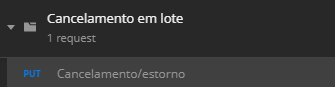 Cancelamento em lote