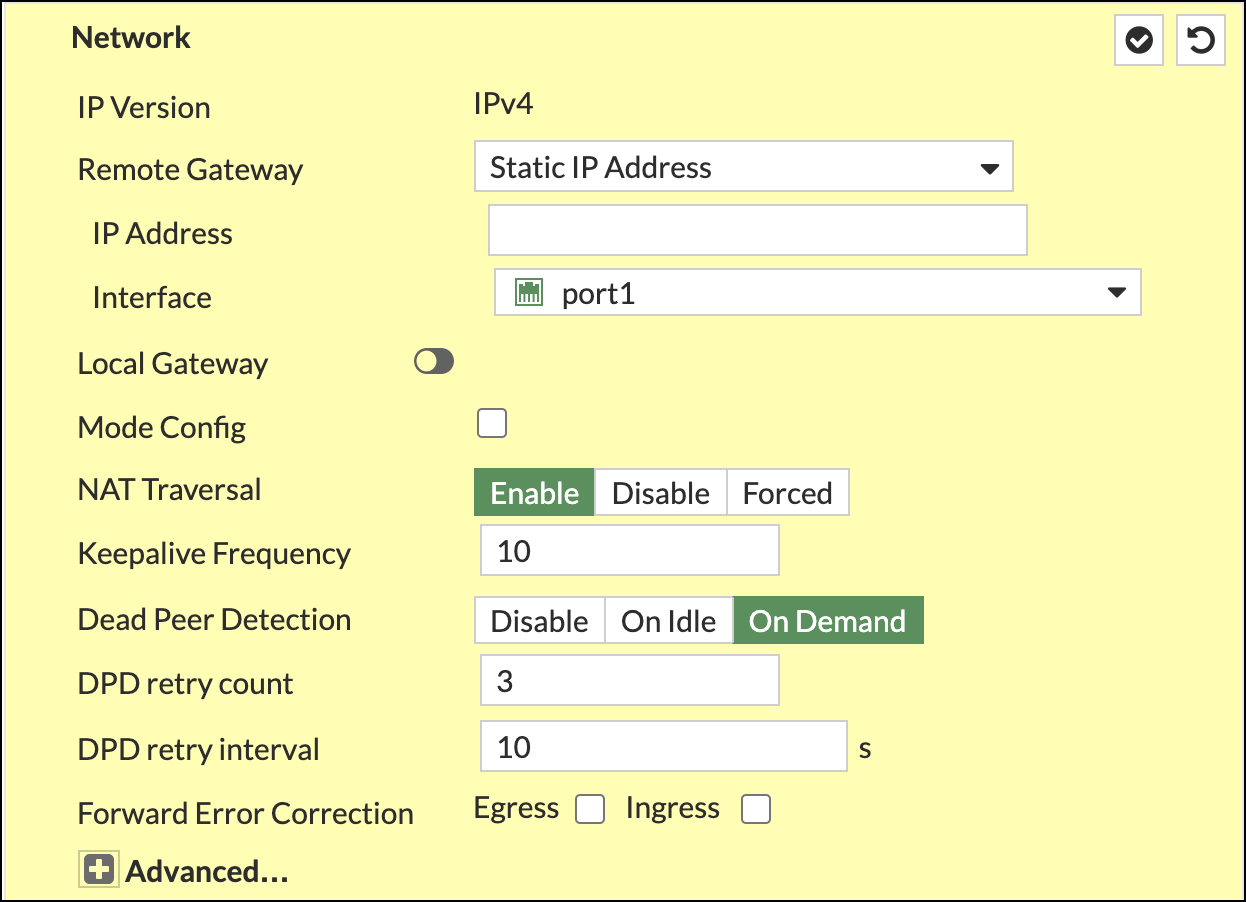 Configure Tunnels with IPsec