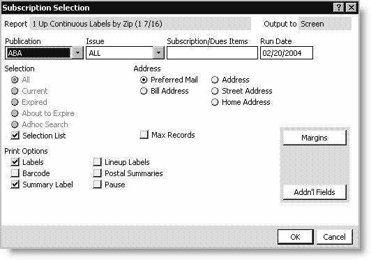 From Subscriptions, select Generate reports, select the Issue Labels report type, select the label report, and click Run