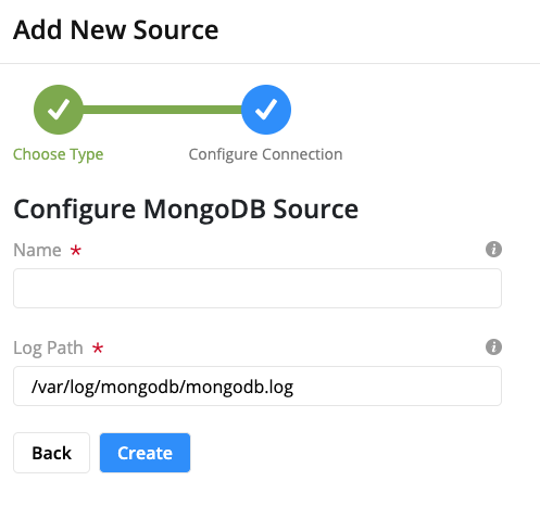 MongoDB Log Configuration Form