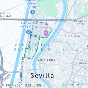 Sample map with environmental zones displayed