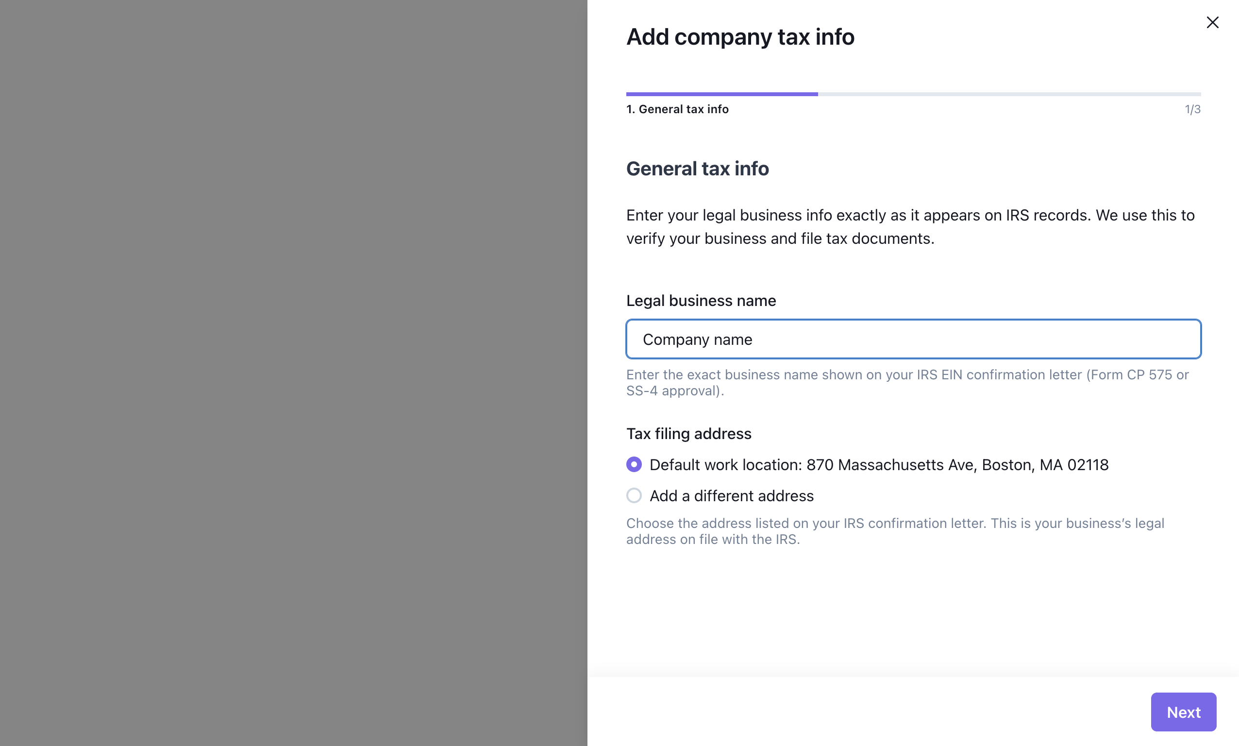 Employer taxes setup