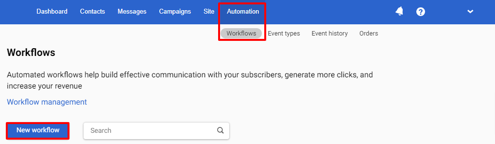 Crating a workflow