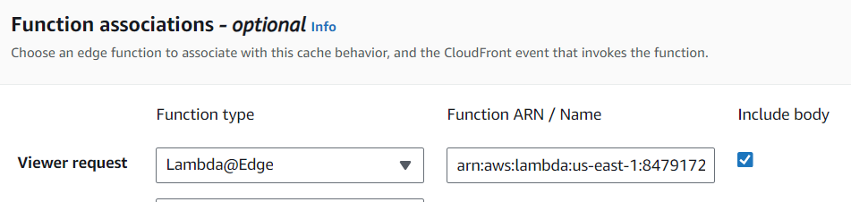 Include the body on the Lambda@Edge viewer request