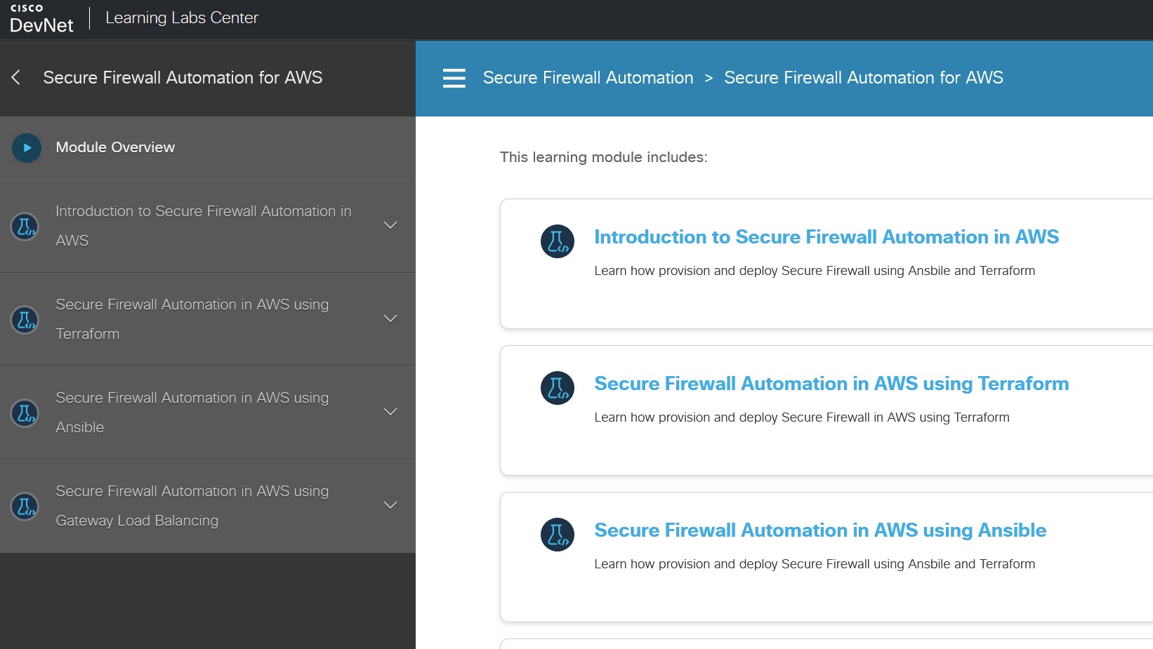 Secure Firewall Automation for AWS Lab