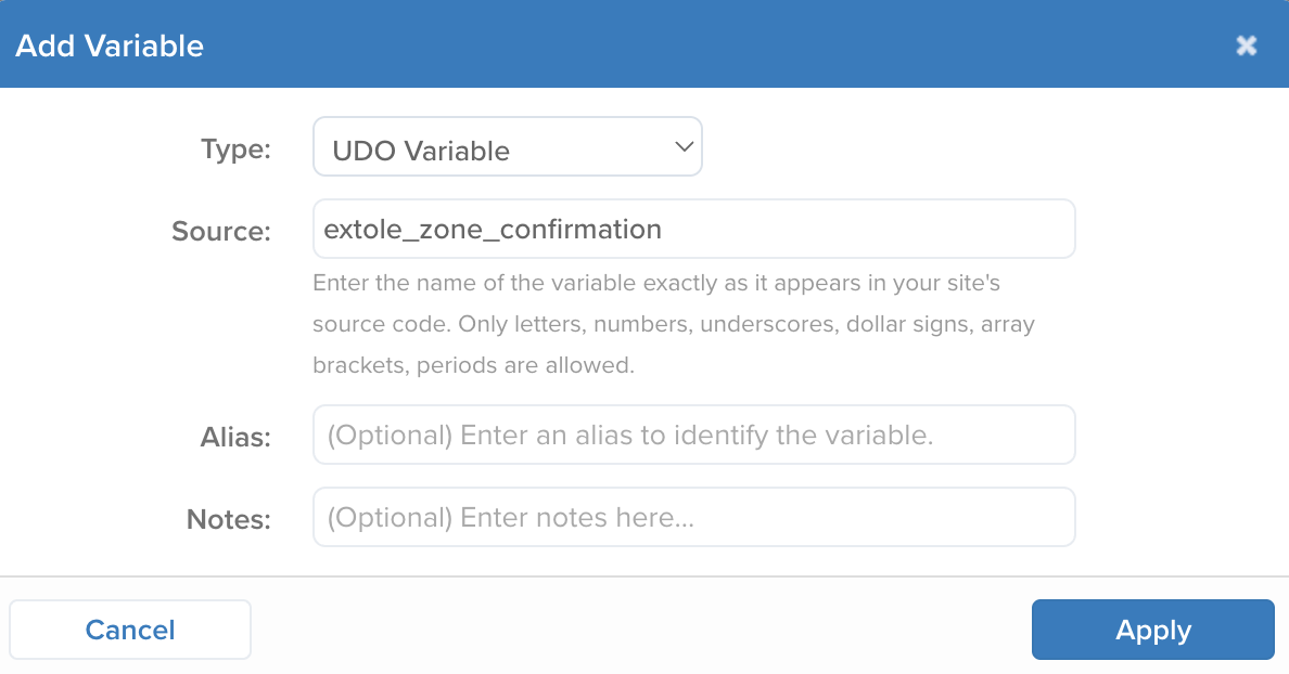 Adding a Confirmation Zone to Mapped Variables in Tealium