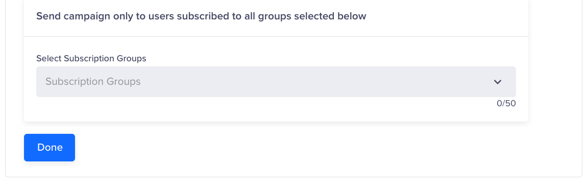 Select Subscription Groups