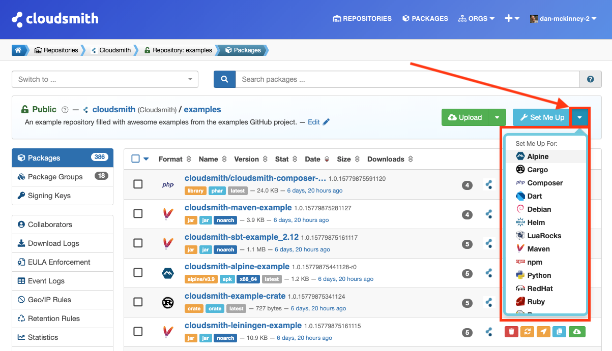 download_package_setmeup.png Setup guides for native package managers
