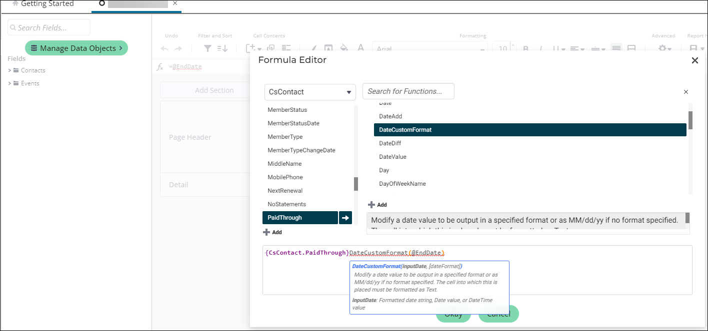 Using the Formula Editor