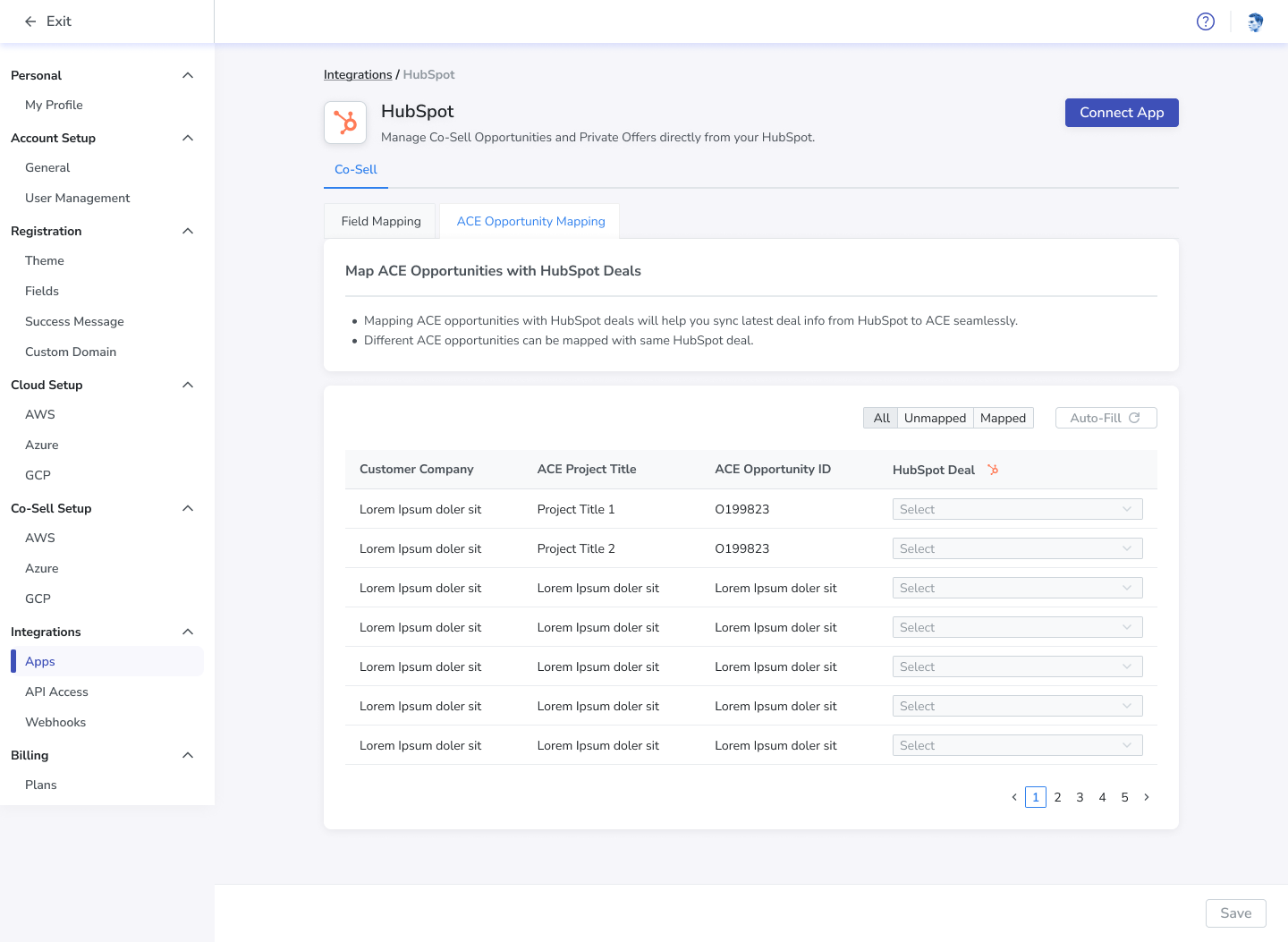 HubSpot Opportunities Mapping