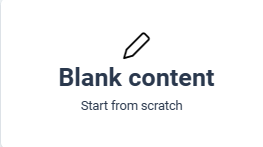 Create Blank Content