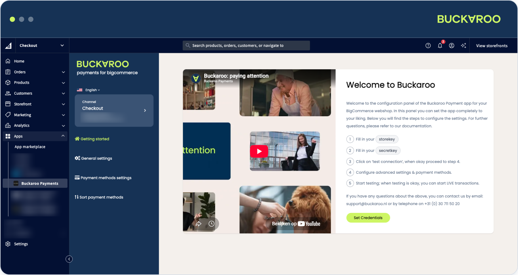 BigCommerce Buckaroo App