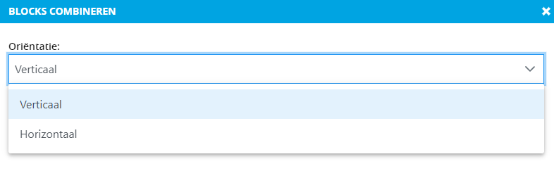 Figuur 2 : Verticaal of horizontaal combineren