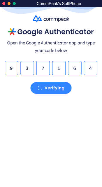 Screenshot of the Authenticator app 2FA