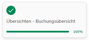 Übersichten innerhalb der Buchungsübersicht App starten