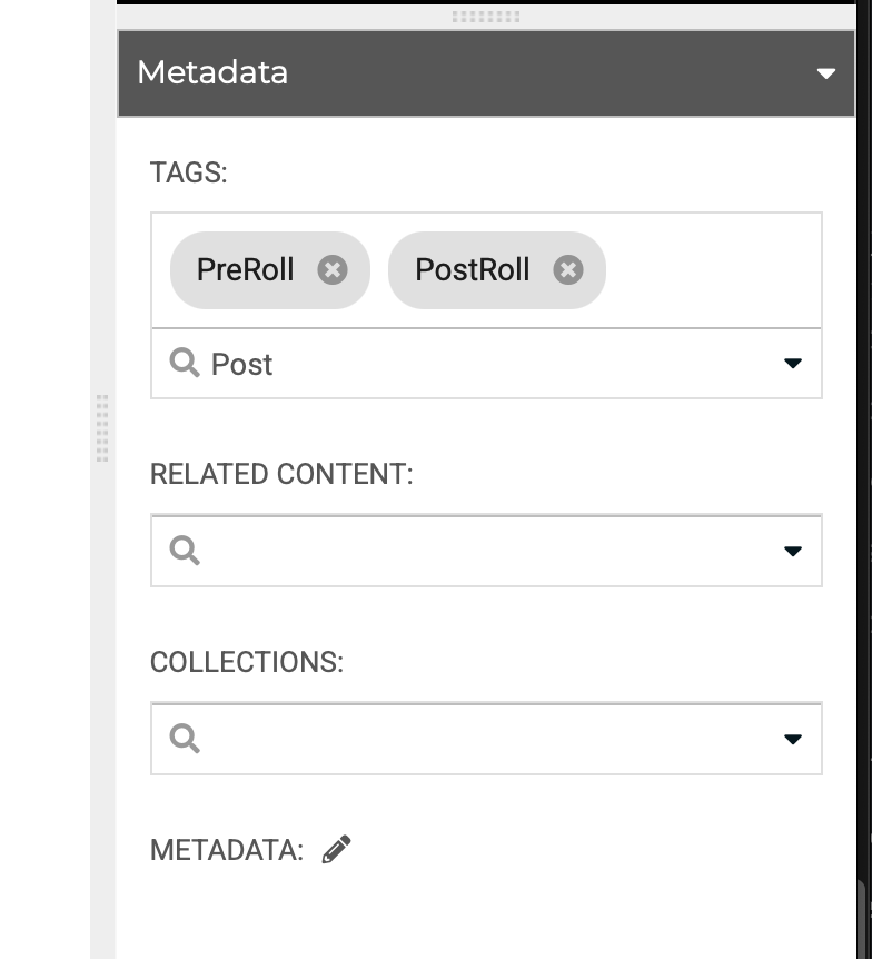 Assigning the tag to assets/folders