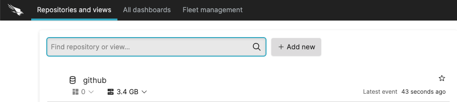 FIG. 2 - Retrieve a Repository name from the LogScale UI