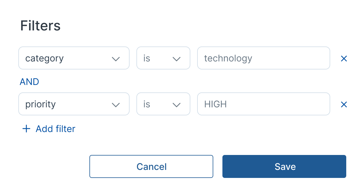 Set Filters