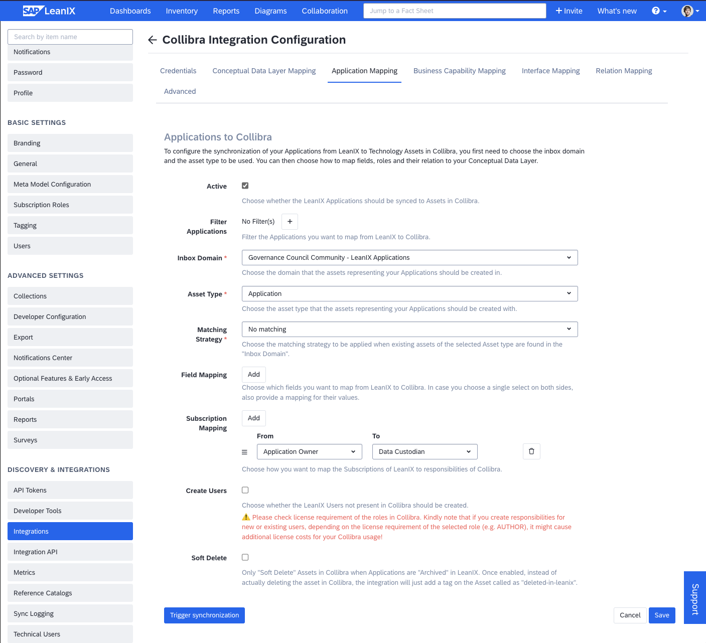 Configuring Application Mapping