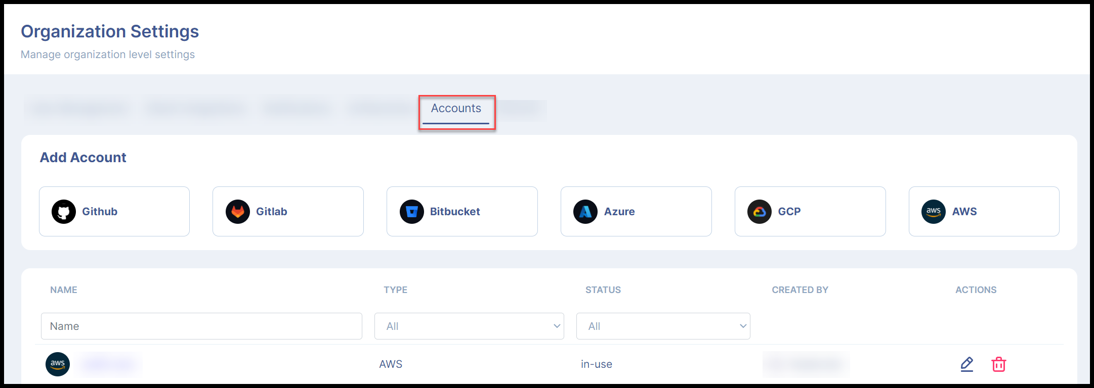 Create and Manage Accounts for your Organization