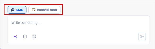 Screenshot of the Sender Profile and Internal note tabs