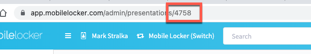Get the presentation ID from the URL.