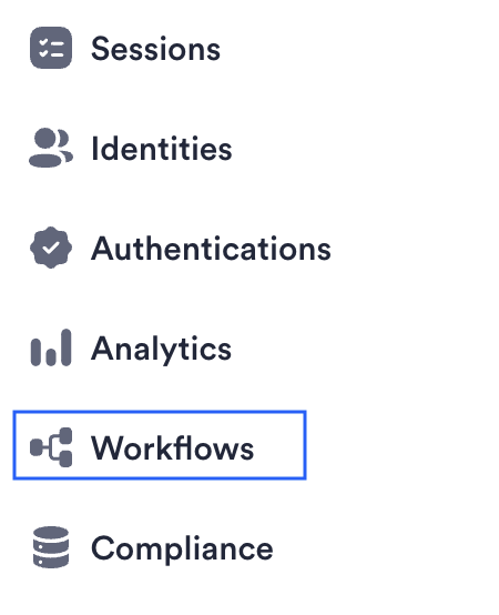 Workflow can be found in the left side menu