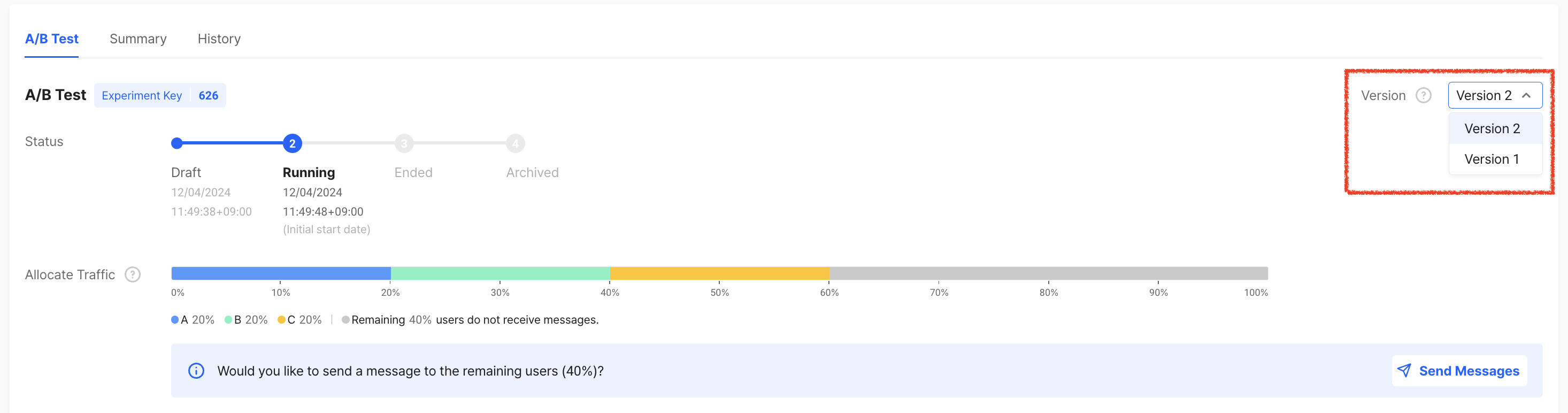 View data for previous versions